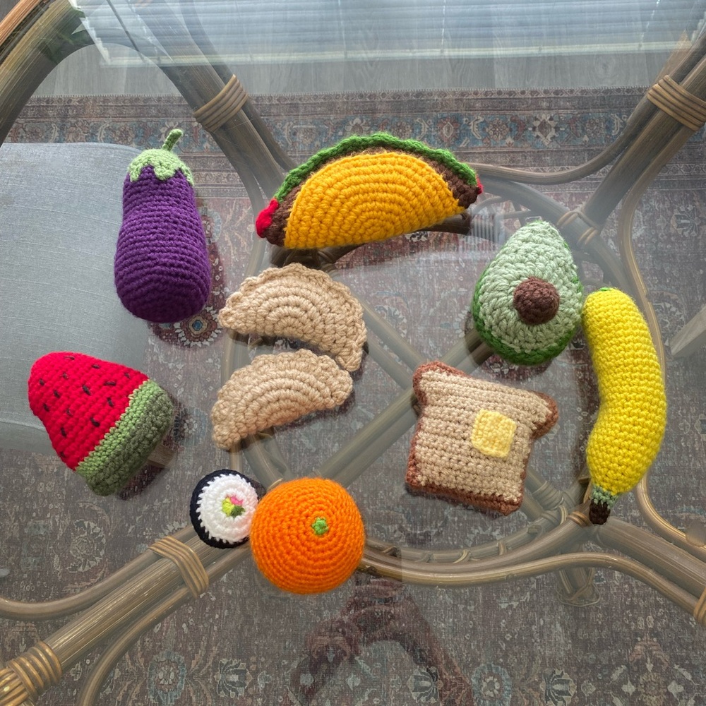 handmade crochet play food